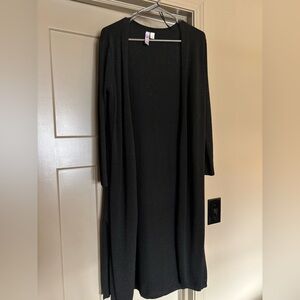 Black Speckled Midi Length Cardigan